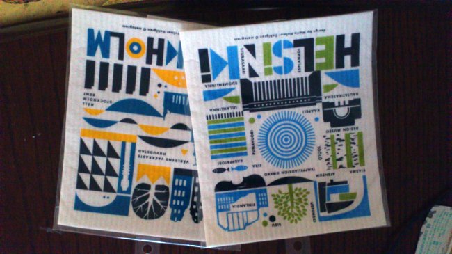 マリア・ホルマー・ダーグレン氏デザインのスポンジワイプ